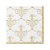 Guardanapo de Papel Estampado Arabescos Ouro e Branco 32,5x32,5xm com 20 Folhas - Ref 1719565 - Cromus - Imagem 1
