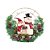Guirlanda Aramada com 2 Bonecos de Neve de Madeira e Placa Welcome 30x30cm - Ref 1921570 - Cromus Natal - Imagem 1