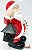 Papai Noel de Cerâmica Segurando Lanterna e Pinheiro - Com Led Vermelho Embutido - Coleção Luz Natal - Ref 1204856 Cromus - Imagem 3