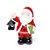 Papai Noel de Cerâmica Segurando Lanterna e Pinheiro - Com Led Vermelho Embutido - Coleção Luz Natal - Ref 1204856 Cromus - Imagem 1