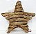 Estrela Decorativa de Rattan com Glitter Ouro 20cm - Ref 1516329 Cromus Natal - Imagem 1