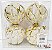 Bolas de Natal com Losango Branco e Dourado 10cm Jogo com 4 Unidades - Ref 1517813 - Cromus Natal - Imagem 3