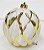 Bolas de Natal com Losango Branco e Dourado 10cm Jogo com 4 Unidades - Ref 1517813 - Cromus Natal - Imagem 2