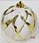 Bolas de Natal com Losango Branco e Dourado 10cm Jogo com 4 Unidades - Ref 1517813 - Cromus Natal - Imagem 1