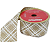 Fita Aramada Juta com Losangos Brancos 6,3x9,14cm - Fitas Natalinas - Ref 1641918 Cromus Natal - Imagem 1