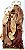 Sagrada Familia de Resina e Roupas em Tecido Vinho e Dourado, 73 cm - Sagrada Familia em Tecido - Ref 1716654 Cromus Natal - Imagem 3