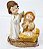 Sagrada Família De Resina Infantil 11x9cm Branco e Ouro - Sagrada Familia - Ref 1411506 Cromus Natal - Imagem 1