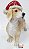 Cachorro Decorativo de Resina Dachshund Bege com Gorro de Noel Vermelho 28x32cm - Colecionáveis Pet Mania - Ref 1921538 Cromus Natal - Imagem 5