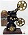 Cinematografo Vintage de Resina Preto com Dourado 24cm - Ref 23565 - Imagem 1