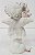 Enfeite Anjo com Flores Branco de Resina 12cm - Coleção Barroca - Ref 1516737 Cromus - Imagem 2