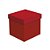 Caixa Cubo Com Relevo Vermelho M 15x15 - Caixa de Presente- Ref 13004028 Cromus - Imagem 1