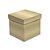 Caixa Cubo Com Relevo Ouro M 15x15 - Caixa de Presente- Ref 13004030 Cromus - Imagem 1