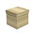 Caixa Cubo Com Relevo Ouro M 15x15 - Caixa de Presente- Ref 13004030 Cromus - Imagem 1