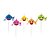 Vela 2D Festa Baby Shark Jogo com 5 Unidades - Cromus 29002582 - Imagem 1
