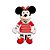 Minnie de Pelúcia com Vestido Listrado Vermelho e Branco 45cm - Original Disney - Ref 1595226 - Cromus Natal - Imagem 1
