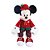 Mickey de Pelúcia Com Roupa Xadrez Vermelha e Verde 45cm - Original Disney - Ref 1750560 - Cromus Natal - Imagem 1