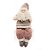 Boneco Papai Noel Sentado Rosa Claro e Cinza com Casaco de Tricô e Bordas de Pelúcia 59cm - Coleção Joy - Ref 1210596 Cromus Natal - Imagem 1