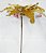 Flor de Natal Poinsetia Ouro com Borda de Glitter Dourado 40cm - Cabo Médio - Ref 1920596 - Cromus Natal - Imagem 2