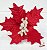 Flor de Natal Poisenttia Vermelha com Branco 15cm - Cabo Curto - Ref 1920785 Natal - Imagem 1