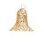 Sino em Metal Com Glitter Ouro 15cm - Coleção Marrocos - Ref 1414380 - Cromus Natal - Imagem 1