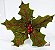 Flor de Natal Poinsetia Verde com Glitter Vermelho - Ref 1410170 - Cromus Natal - Imagem 1