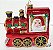 Enfeite Para Pendurar Ornamento Trem Glitter Vermelho com Papai Noel - Coleção Cecilia Dale - Ref 1694165 Cromus Natal - Imagem 1