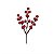 Galho Curto com Cerejas nas Pontas Vermelho 17cm - Collect Forest - Ref 1694203 - Cromus Natal - Imagem 1