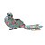 Passaro de Tecido Floral Liberty Azul - Jogo com 3 Unidades - Ref 1551610 - Cromus - Imagem 1