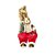 Esquilo Decorativo de Palha Sentado com Roupa Xadrez - Coleção Magic Forest By Cecilia Dale - Ref 1361906 Cromus Natal - Imagem 1