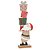 Enfeite Decorativo de Madeira Noel Carregando Presentes - Coleção Wood Mood - Ref 1921637 Cromus Natal - Imagem 1