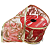 Fita de Natal Aramada Voal Vermelho com Desenho de Folhas e Flores 6,3cm - Fitas Natalinas - Ref 1418276 Cromus Natal - Imagem 1