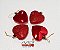 Enfeite Para Pendurar Coração Vermelho 6x6cm Jogo com 4Un - Ref 1019227 - Cromus - Imagem 1