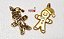 Enfeite de Pendurar Biscoito de Natal Gingerbread Dourado Jogo com 6 Unidades - Ref 1020101 Cromus Natal - Imagem 1
