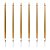 Vela de Aniversário Palito Metalizada Dourada 11cm com 6 Unidades - PONTO - Imagem 1