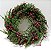 Guirlanda de Natal Galhos de Pinheiros e Azevinhos 50x50cm - Guirlandas Decoradas - Ref 1694312 Cromus Natal - Imagem 1
