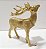 Enfeite Decorativo de Resina Rena Olhando Para Cima com Brilho Ouro 20cm - Coleção Marrocos - Ref 1713214 Cromus Natal - Imagem 2