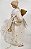 Anjo de Resina com Roupa Branco e Ouro Tocando Trompete 30cm - Coleção Anjos - Ref 1207322 Cromus Natal - Imagem 4