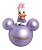 Bola 3D Margarida Lilas 8cm Jogo com 2 Un - Disney - Ref 1350061 Cromus - Imagem 1