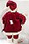 Boneco de Natal Papai Noel em Pé Com Botas de Pele Luxo 70cm - Bordo Bege - Ref 72755001 D&A - Imagem 3