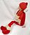 Boneco de Natal Menina Sentada 43cm - Vermelho Bege - Ref 72727001 D&A - Imagem 3