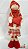 Boneco de Natal Menina em Pé Segurando Coração 43cm - Vermelho Bege - Ref 72729001 D&A - Imagem 1