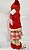 Boneco de Natal Menina em Pé Segurando Coração 43cm - Vermelho Bege - Ref 72729001 D&A - Imagem 4
