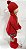 Boneco de Natal Menina em Pé Segurando Coração 48cm - Xadrez Vermelho - Ref 72733001 D&A - Imagem 3