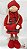 Boneco de Natal Menina em Pé Segurando Coração 48cm - Xadrez Vermelho - Ref 72733001 D&A - Imagem 1