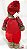 Boneco de Natal Menina em Pé 48cm - Xadrez Vermelho - Ref 72732001 D&A - Imagem 3