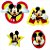 Quadrinhos Decorativos de E.V.A Festa Mickey com 4 Unidades - Ref 302064 Piffer - Imagem 1