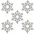 Aplique Decortivo de EVA Glitter Floco de Neve Frozen 2 com 5 Unidades - Ref 310001 Piffer - Imagem 1