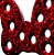 Aplique Decorativo de E.V.A Glitter Laço Minnie Vermelho com 5 un - Ref 301001 Piffer - Imagem 2
