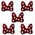 Aplique Decorativo de E.V.A Glitter Laço Minnie Vermelho com 5 un - Ref 301001 Piffer - Imagem 1