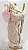 Boneco Gigante Papai Noel em Pé Rosa Bebê e Dourado, Segurando Cajado com Saco de Presente nas Costas 1.20mts - Ref 73690001 D&A - Imagem 3